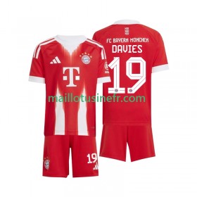 Maillot de Foot Bayern Munich Alphonso Davies 19 Domicile 2025-26 - Enfant